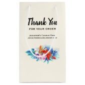 Exotische tropische bloemen Hartelijk dank voor uw Klein Cadeauzakje (Achterkant)