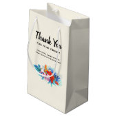 Exotische tropische bloemen Hartelijk dank voor uw Klein Cadeauzakje (Achterkant Gekanteld)