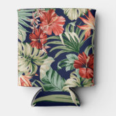 Exotische tropische bloemen kunstwerk. blikjeskoeler (Voorkant)