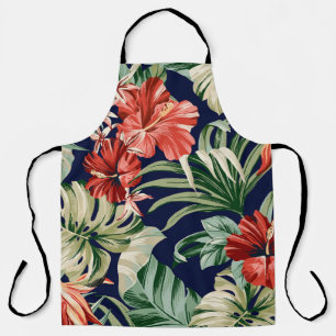 Exotische tropische bloemen kunstwerk. schort