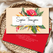 Exotische tropische bloemen visitekaartje