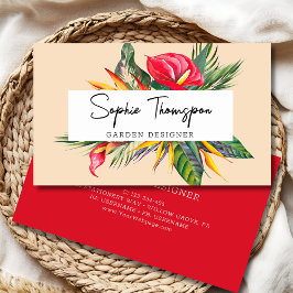 Exotische tropische bloemen visitekaartje