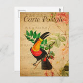 exotische tropische draak vogelgriep Frans Briefkaart (Voorkant / Achterkant)