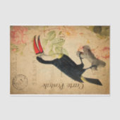  exotische tropische draak vogelgriep Frans Tissuepapier (Voorkant)