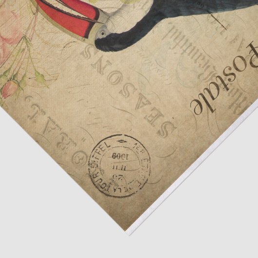  exotische tropische draak vogelgriep Frans Tissuepapier (Detail)