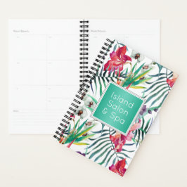 Exotische tropische eiland stijl bloemmotief planner