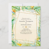 Exotische Tropische Geometrische Koppels Douchen Kaart (Voorkant)