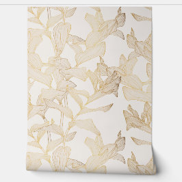 Exotische tropische gouden lijn illustratie. behang