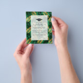 Exotische Tropische Groene en Gouden Drijfpartij Flyer (Hand)