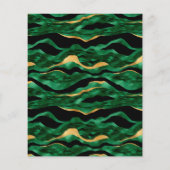 Exotische Tropische Groene en Gouden Drijfpartij Flyer (Achterkant)