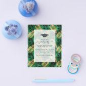 Exotische Tropische Groene en Gouden Drijfpartij Flyer (Enkel)