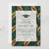 Exotische Tropische Groene en Gouden Drijfpartij Kaart (Voorkant)