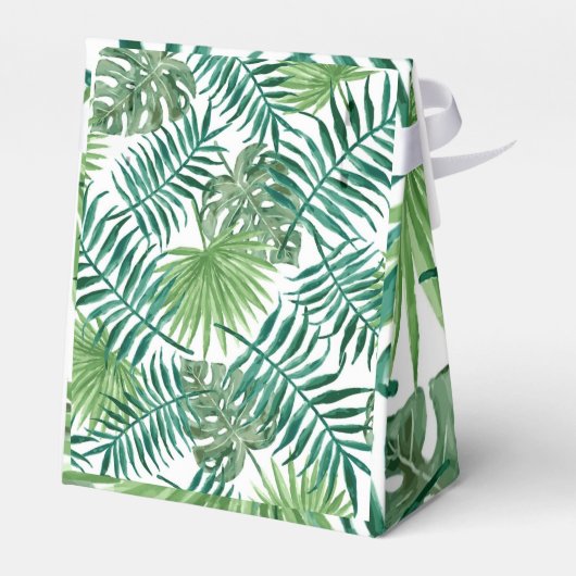 Exotische tropische groene strandbestemming bruilo bedankdoosjes (Achterkant)