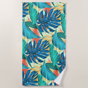 Exotische tropische handdoek met kleur