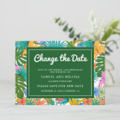 Exotische Tropische Kleurrijke Tuin Wijzigingsdatu Aankondiging (Staand voorkant)