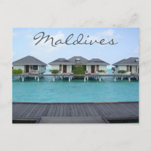 Exotische Tropische Maldiven Beach Bungalow Briefkaart
