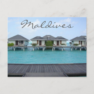 Exotische Tropische Maldiven Beach Bungalow Briefkaart