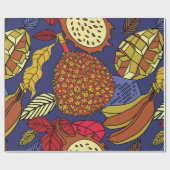 Exotische tropische mix van vruchten. Helderbloemn Cadeaupapier (Vlak)