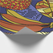 Exotische tropische mix van vruchten. Helderbloemn Cadeaupapier (Hoek)