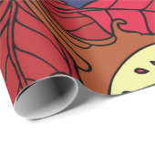 Exotische tropische mix van vruchten. Helderbloemn Cadeaupapier (Rol Hoek)