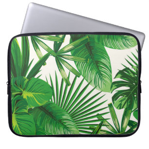 Exotische tropische natuurlijke groene bladeren sa laptop sleeve