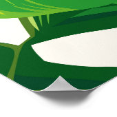 Exotische tropische natuurlijke groene bladeren sa poster (Hoek)
