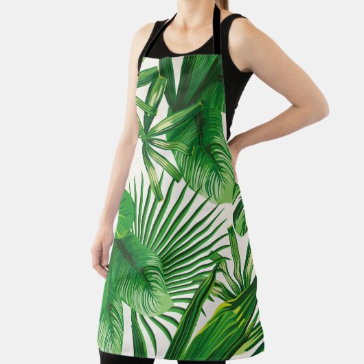 Exotische tropische natuurlijke groene bladeren sa schort (Insitu)