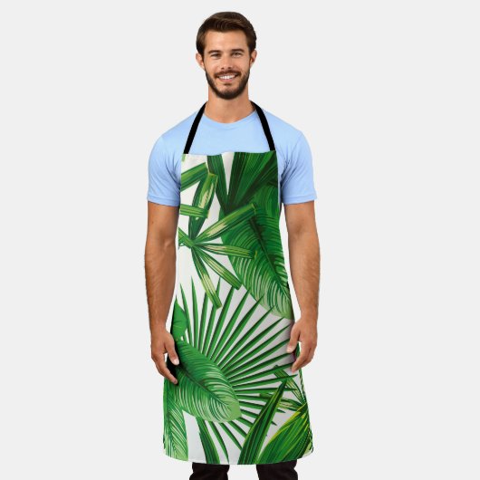 Exotische tropische natuurlijke groene bladeren sa schort (Gedragen)