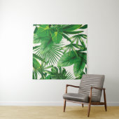 Exotische tropische natuurlijke groene bladeren sa wandkleed (In Situ (horizontaal))