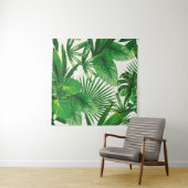 Exotische tropische natuurlijke groene bladeren sa wandkleed (In situ)