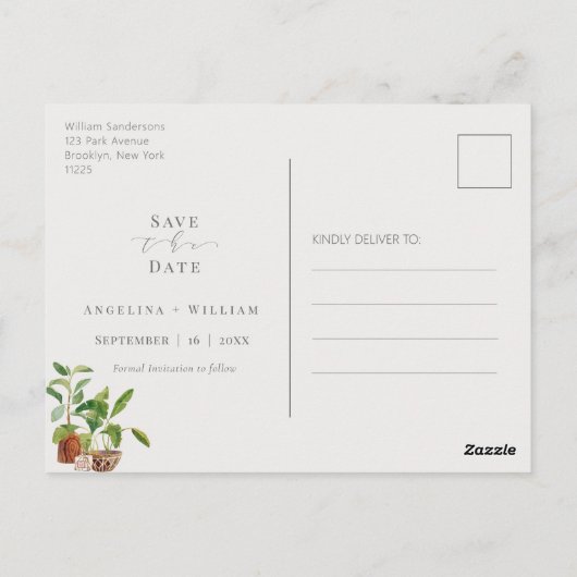 Exotische Tropische Oerwoud Weddenschap Opslaan Da Briefkaart (Achterkant)