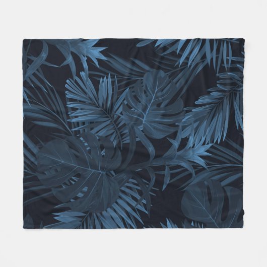 Exotische tropische ondergrond met hawaiian pl fleece deken (Voorkant (Horizontaal))