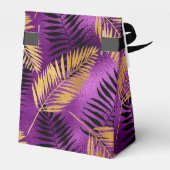 Exotische tropische Paars en goud Bedankdoosjes (Achterkant)