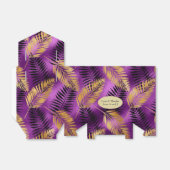 Exotische tropische Paars en goud Bedankdoosjes (Uitgevouwen)
