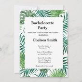 Exotische tropische palm blaast Bachelorette Kaart (Voorkant)