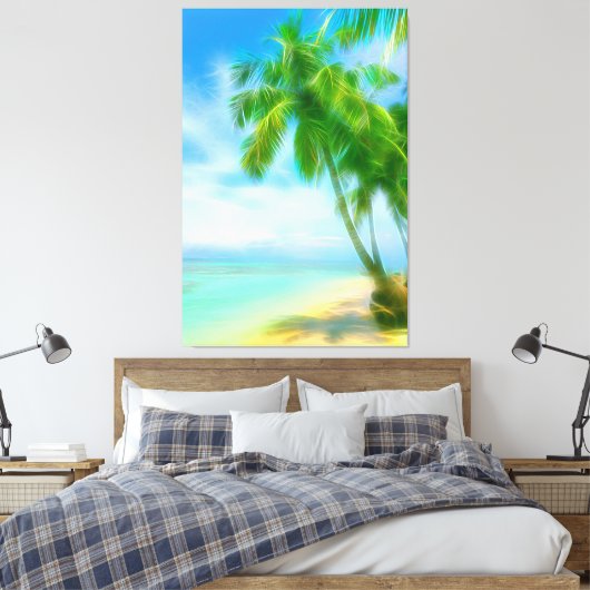 *~* Exotische tropische PALM-boomstam AP13 Canvas Afdruk (Insitu (Slaapkamer))