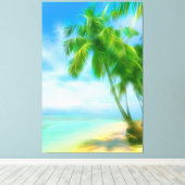 *~* Exotische tropische PALM-boomstam AP13 Canvas Afdruk (Insitu (Houten vloer))