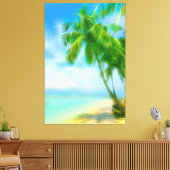 *~* Exotische tropische PALM-boomstam AP13 Canvas Afdruk (Insitu (Woonkamer))
