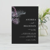 Exotische tropische palmbomen in één huwelijk kaart (Staand voorkant)