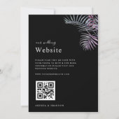Exotische tropische palmbomen in één huwelijk kaart (Achterkant)