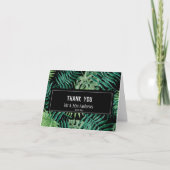 Exotische tropische palmbruiloft gevouwen bedankkaart (Voorkant)