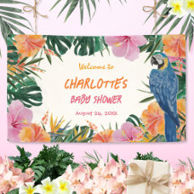Exotische Tropische Papegaai Jungle Baby Shower Ac