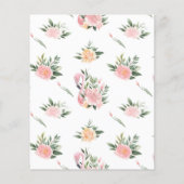 Exotische tropische roze flamingo bruiloft uitnodi flyer (Achterkant)