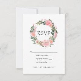 Exotische tropische roze flamingo Wedding RSVP Kaartje