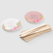 Exotische tropische roze palmbladeren Weddenschap Handwaaier (Niet-gemonteerd)