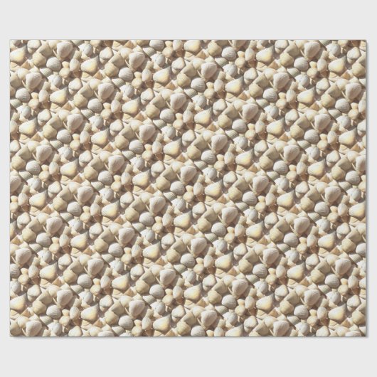 Exotische tropische schalen zomerstrand cadeaupapier (Vlak)