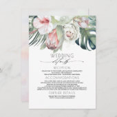 Exotische tropische strand bruiloft informatie gas informatiekaartje (Voorkant / Achterkant)