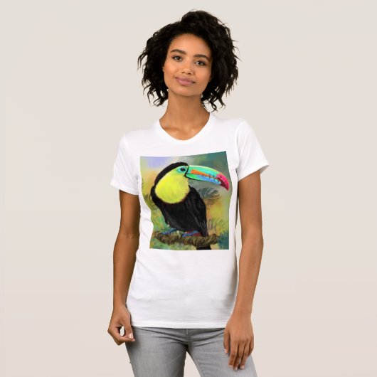 Exotische tropische Toco T-Shirt - Toucan Bird (Voorkant volledig)