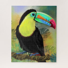Exotische tropische Toco Toucan Bird Painting Migt Legpuzzel