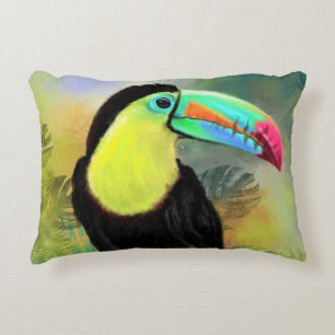 Exotische tropische Toco Toucan-vogel - schilderen Accent Kussen